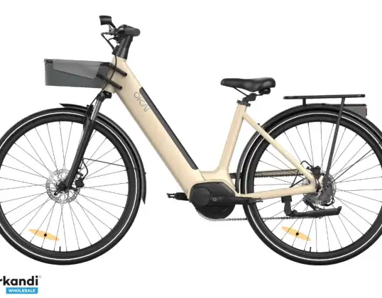 E-Bike Okai EB10 / 28&quot; beige - 9-speed 518Wh Bafang /100 stuks beschikbaar