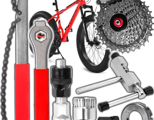 Fahrradwerkzeug-Set Fahrradschlüssel Kurbeln Hammer Peitsche 7-teilig BI-K4