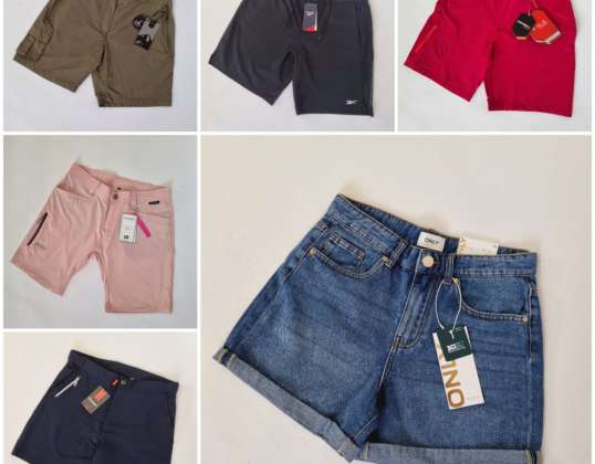 030014 A mix of men's and women's shorts: from Adidas, Reebok, Salomon, Lascana...