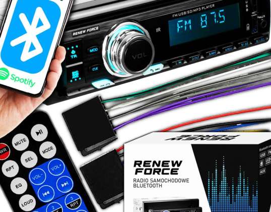1-DIN RDS Bluetooth USB AUX Car Radio Remote Control DETACHABLE PANEL Quality DA002