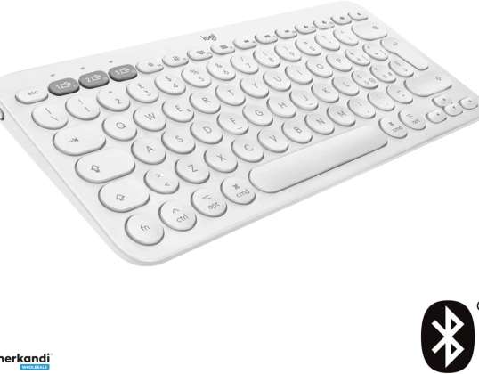 Logitech K380 Mac Bluetooth-Tastatur für mehrere Geräte, WEISS, ITA