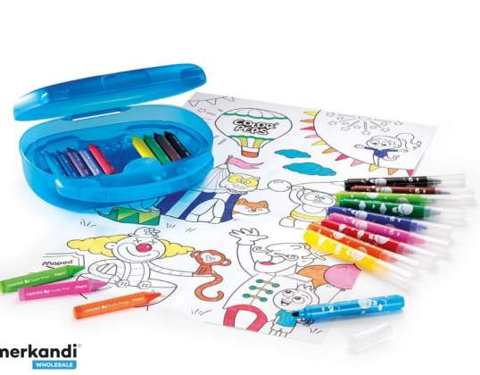Art Kit for småbarn Koffert med fargestifter Markører Colorpeps Jumbo Kartlagt