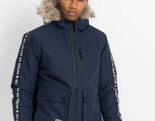Куртка зимова чоловіча 976057з капюшоном від Bonprix кольору темно-синій