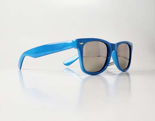 Tre farver sortiment Kost wayfarer solbriller med spejlglas S9254