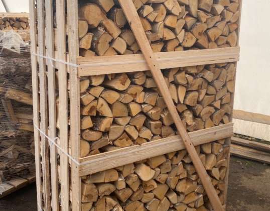 Березовые дрова высшего качества в прочных ящиках объемом 25 см, объемом 1,8 RM, с низким содержанием влаги.