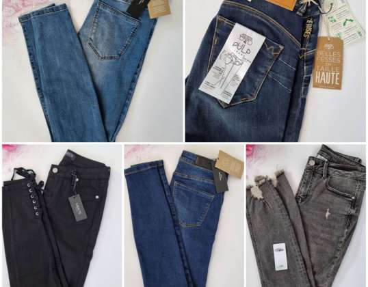 020051 MIX dámske džínsy. Pozvite svojich zákazníkov, aby si kúpili džínsy od MAC, KangaROOS, Vivance...