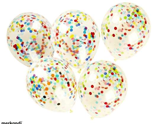 AG624B BALLONS CONFETTIS 5PCS