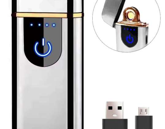 AG773B USB PLASMA LIGHTER SILVER