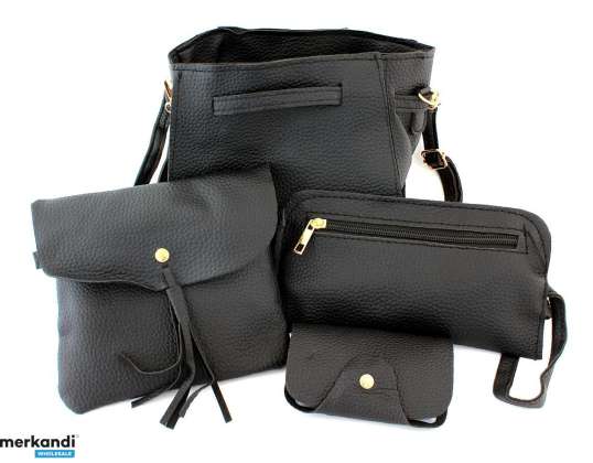 BQ51B HANDTASCHENSET 4 TASCHEN 4in1 SCHWARZ