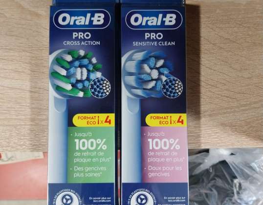 "Pro Cross Action" ir "Pro Sensitive Clean 4pcs" / rinkinys "OralB"