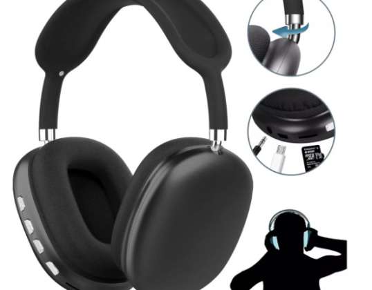 Svarta öronkuddar för AirPods Max ersättningsöronkuddar i läder, lätt att installera med magnet, proteinläder och minnesskum