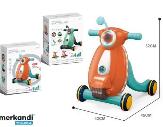 Children's educational walker in the shape of a motorbike with lighting and melodies sm444062