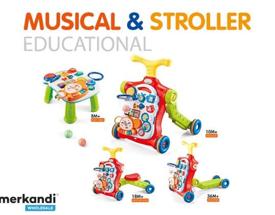 Pädagogischer Kinder-Rollator 5 in 1 mit Musik sm454746