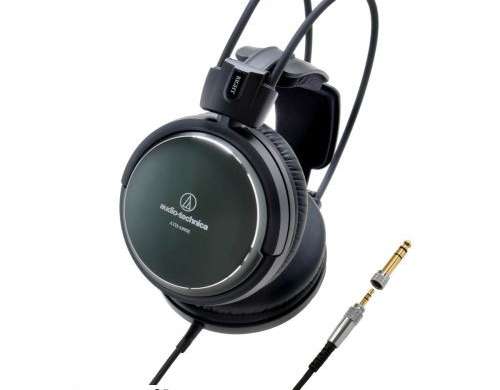 Audio Technica ATH A990Z com fio sobre fones de ouvido preto / verde UE