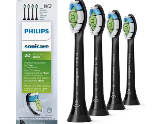 Philips Sonicare W2 Optimal White HX6064/11 – Bürstenköpfe – 4 Stück – Schwarz