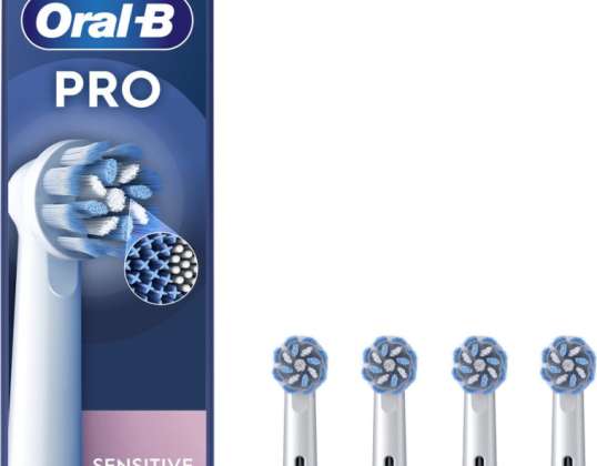 "Oral-B Sensitive Clean Pro" - 4 paketų šepetėlių galvutės - ypač minkštos
