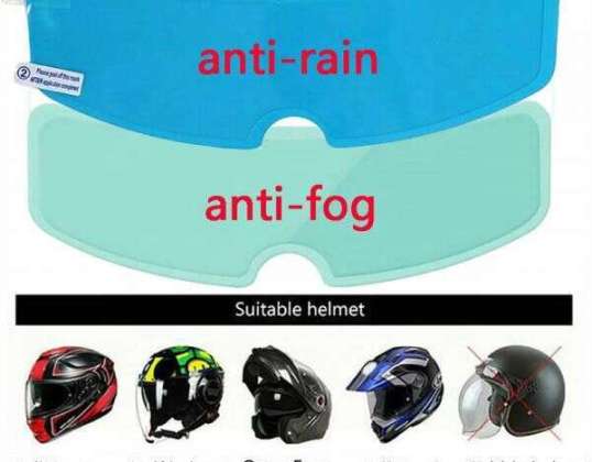 ClearViz Conjunto de 2 autocolantes anti-nevoeiro e anti-chuva para capacetes