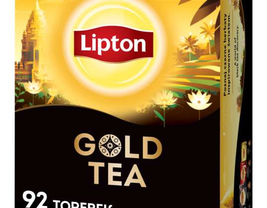 LIPTON GOLD Black Tea Express 92 maišeliai. Aksomas