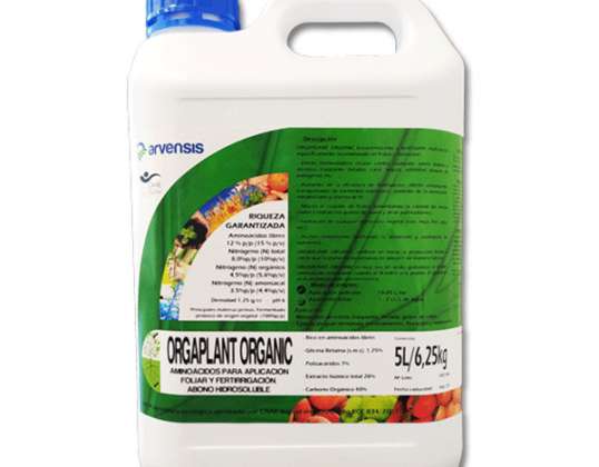 Aminoskābes Organiskie mēslošanas līdzekļi ORGAPLANT ORGANIC -5 litri