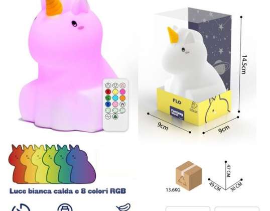 Touch &amp; Remote Control Unicorn Night Light - with Touch Function and Remote Control - Rechargeable - Baby Shower - Maternity Gift - Nursery - Birthday