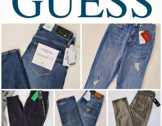 020123 Tarjoamme yhdistelmän farkkuja ja housuja miehille ja naisille maailmankuululta Guess-brändiltä