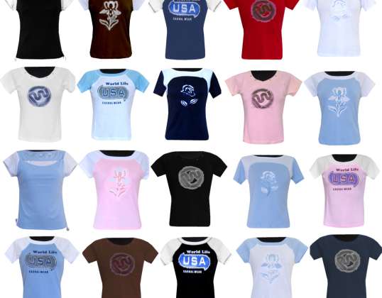 Damen-Jugend-T-Shirts, Blusen, kurzärmliges T-Shirt, S-XXL