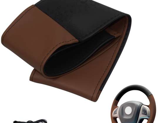 Steering wheel cover for lacing 4-part model 37-39 cm steering wheel diameter 10.3 - 10.7 cm width