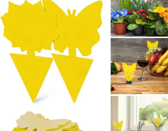 YELLOW POTTING STICKERS earthworms 12 PCS