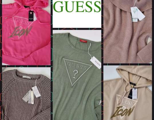 020124 mix of sweaters and hoodies from Guess. Minimum order quantity - 15 pieces