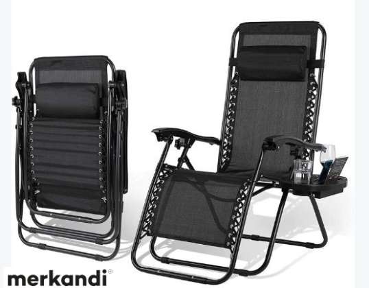 RELAX GARDEN ARMCHAIR, WITH ARMRESTS AND HEADREST + GLASS RESTS