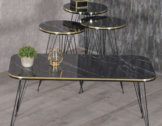 ACTION! Coffee Table 4 Piece Set | Coffee Tables Marble Look | Different colors
