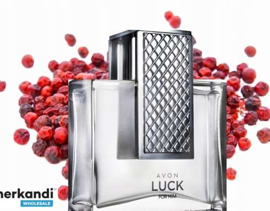 AVON Luck for Him EDT 75 ml pepe rosa, noce moscata, resina