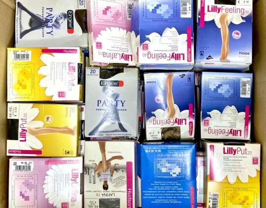 52 packs of tights mix different models and brands, wholesale textiles for resellers remaining stock