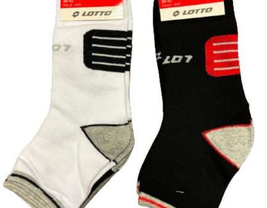 Heren sokken Lotto, Zwart en kleurenmix maat M. 39-42, 43-46