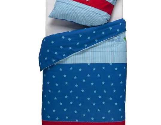 Lief! blue reversible duvet covers for boys with number print 140x220cm