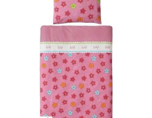 Úľava! Ružová batoľacia prikrývka pre dievčatá s kvetinovou potlačou 120x150cm
