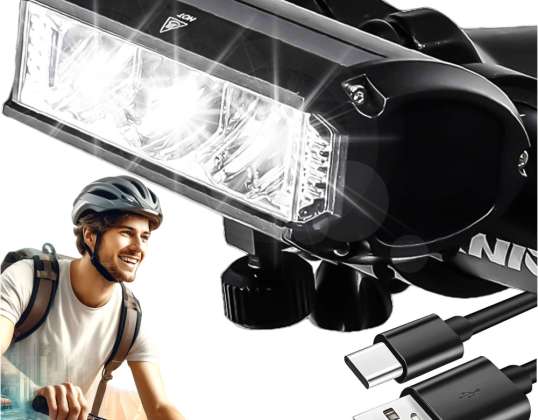 Lampka rowerowa przednia halogen LED światło oświetlenie roweru na prz