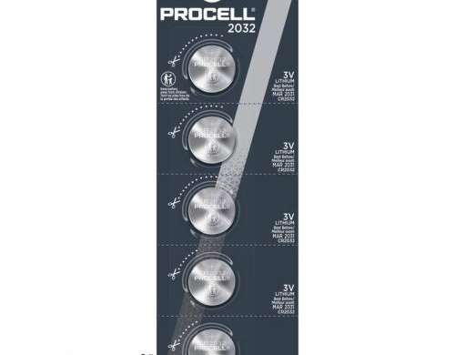 DURACELL Akkumulátor CR2032 Button Procell Lithium 5 elemek/ bliszter