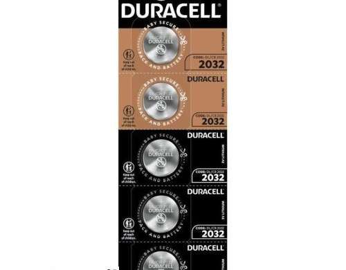 DURACELL batteri CR2032 knapp litium 5 batterier / blister 3V