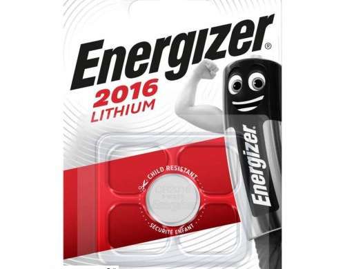 Energizer akumulators CR2016 poga Litija 1 akumulators / blisteris 3V