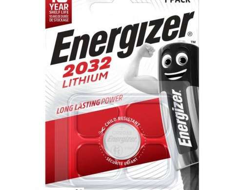 Energizer-akku CR2032-painike Litium 1 paristo / läpipainopakkaus 3V