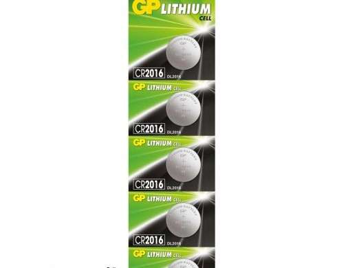 GP Pil CR2016 Lityum madeni para CR2016 7U5 5 piller / blister 3
