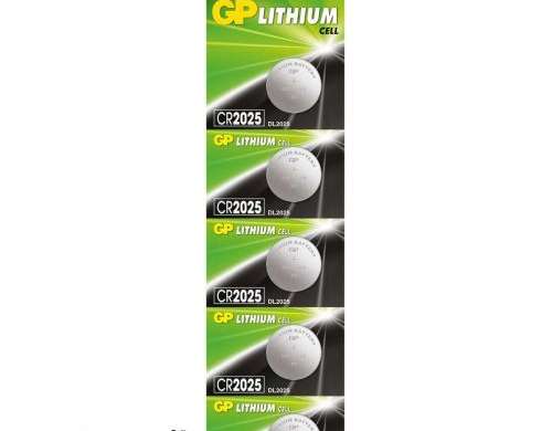 GP Battery  CR2025  Lithium coin  CR2025 7U5  5 batteries / blister  3