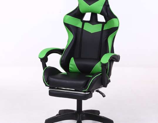 RACING PRO X Chaise gamer avec repose-pieds Vert noir