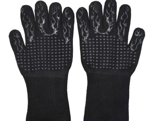 H ll grill handschoenen met 1 stuk zwarte l ngok
