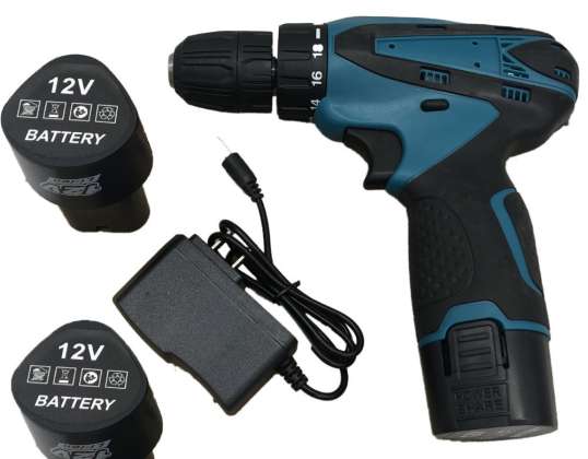 Length Cordless drill and screwdriver set with two batteries