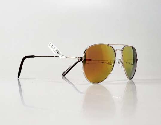 Óculos de sol Gold TopTen aviator com lentes espelhadas SG14019UGOLD