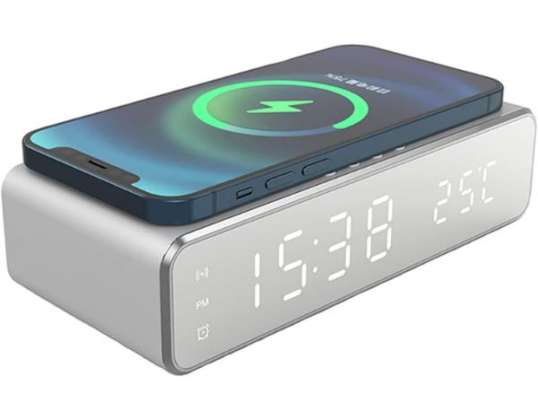 Цифровий годинник з бездротовим зарядним пристроєм WICLOCK