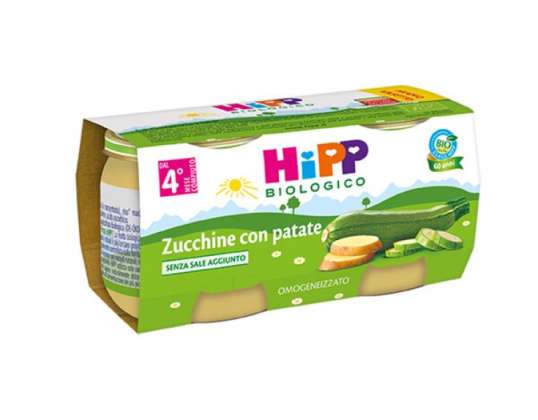 HIPP OMO COURGETTEPOTETER 2X80G