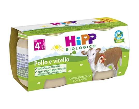 HIPP BIO OMOG VITELA DE FRANGO 2X80G